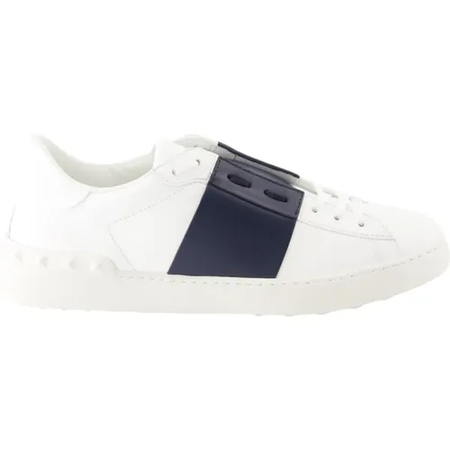 Lamé Logo Leather Lace-Up Baskets , male, Sizes: 10 UK, 6 1/2 UK, 7 UK - Valentino Garavani - Modalova