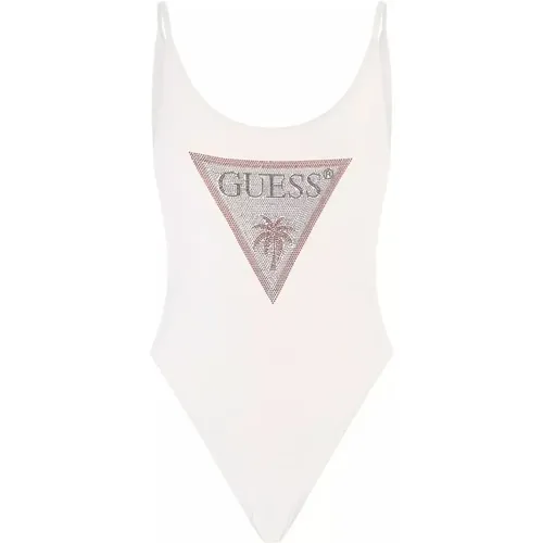 Rhinestone Triangle One Piece Swimsuit , female, Sizes: XS, S - Guess - Modalova