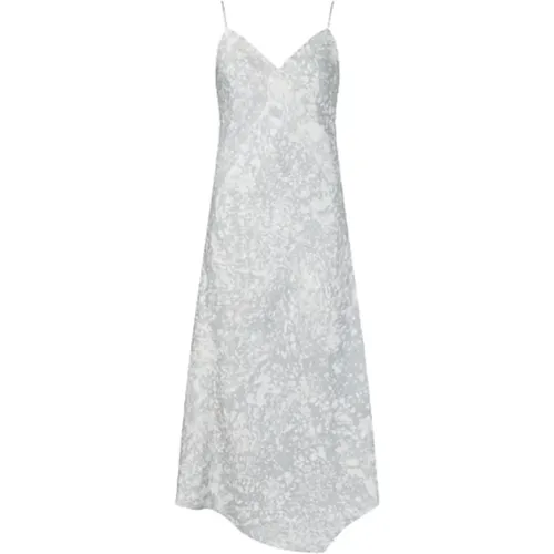 Marmor-Print Slip-Kleid , Damen, Größe: XS - Calvin Klein - Modalova