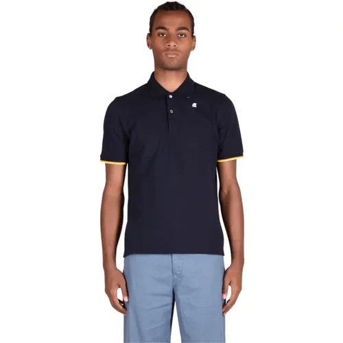 Cotton Polo Shirt , male, Sizes: L, 3XL, 2XL, M - K-way - Modalova