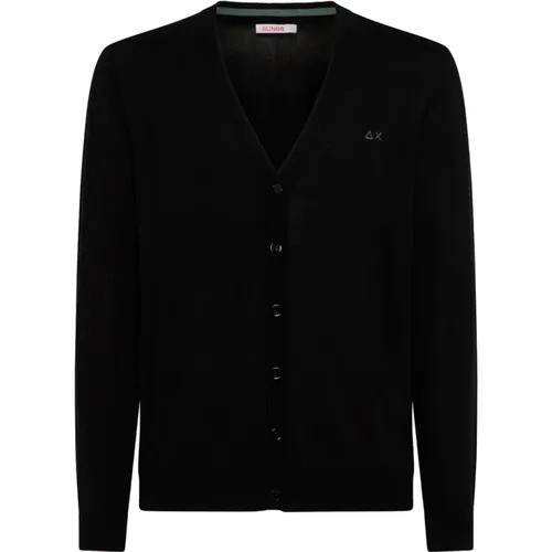 Men`s Cardigan - High-Quality Materials , male, Sizes: XL, L - Sun68 - Modalova