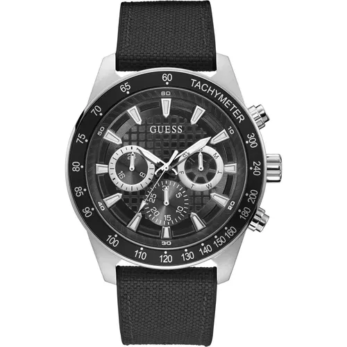 Modern Quartz Watch with Stopwatch Function , male, Sizes: ONE SIZE - Guess - Modalova