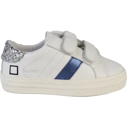 Weiße/Blaue Sneakers D.a.t.e - D.a.t.e. - Modalova