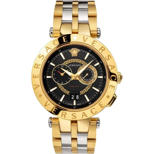 Luxus Dualtimer Uhr mit Greca Design - Versace - Modalova