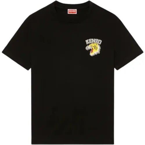 Kurzarm Tiger Varsity T-Shirt , Damen, Größe: XS - Kenzo - Modalova