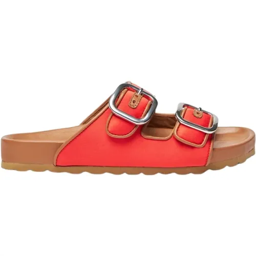 Flat Sandalen , Damen, Größe: 36 EU - Scarosso - Modalova