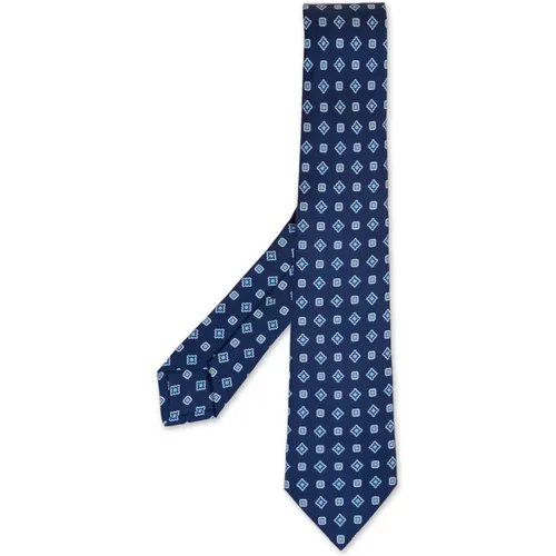 Silk Geometric Pattern Tie , male, Sizes: ONE SIZE - Kiton - Modalova