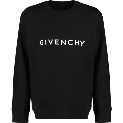 Baumwoll-Sweatshirt mit Logodetail , Herren, Größe: M - Givenchy - Modalova