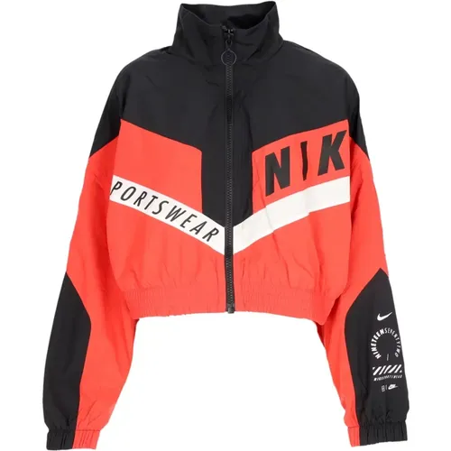 Sportswear Tracksuit Jacket Lt Crimson/Black , female, Sizes: M - Nike - Modalova