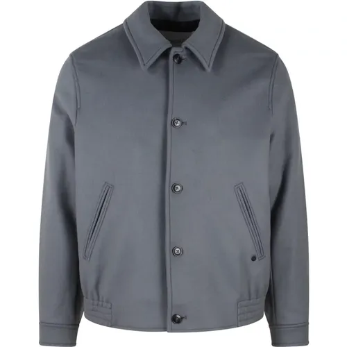 Wool Jacket with Button Closure , male, Sizes: M, L - closed - Modalova