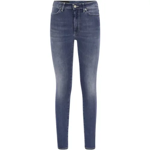 Iris Skinny Jeans, Hohe Taille, Zulaufendes Bein , Damen, Größe: W25 - Dondup - Modalova
