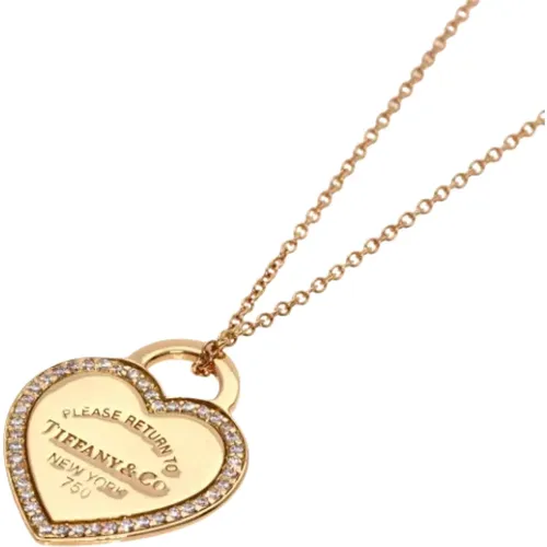 Pre-owned Rose Gold necklaces , female, Sizes: ONE SIZE - Tiffany & Co. Pre-owned - Modalova