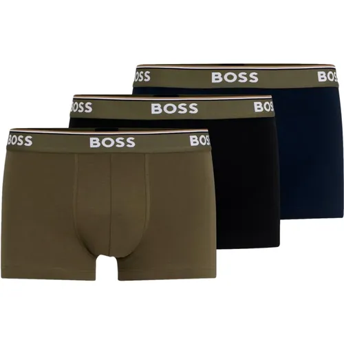 Stretch Cotton Boss Boxer Trunk 3-Pack , male, Sizes: 2XL - Hugo Boss - Modalova