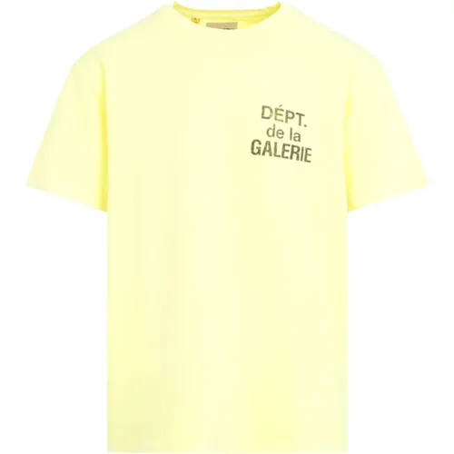 Gelb & Orange T-Shirt Aw24 , Herren, Größe: S - Gallery Dept. - Modalova