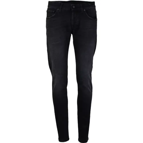 Stretch Cotton Slim Fit Jeans , male, Sizes: W35 - Dondup - Modalova