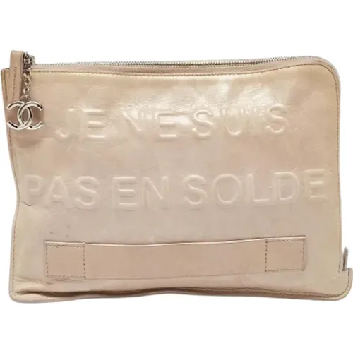 Pre-owned Leather clutches , female, Sizes: ONE SIZE - Chanel Vintage - Modalova