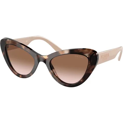 Havana/ Shaded Sunglasses , female, Sizes: 52 MM - Prada - Modalova