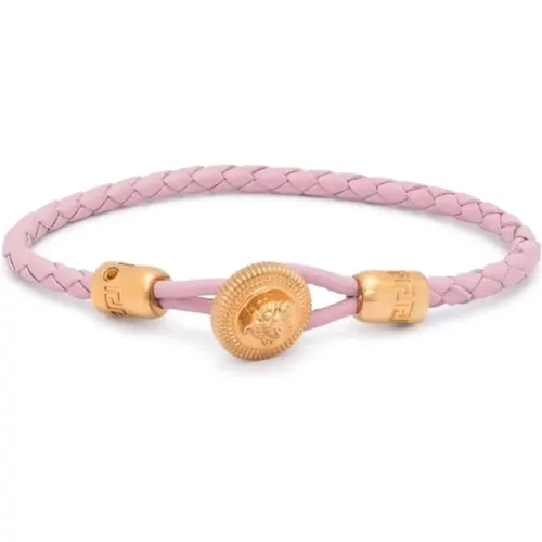 Medusa Head Buttons Cord Bracelet , female, Sizes: M - Versace - Modalova