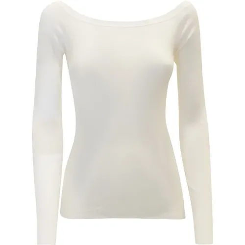 Cream Cotton Sweater Ss24 , female, Sizes: L - P.a.r.o.s.h. - Modalova