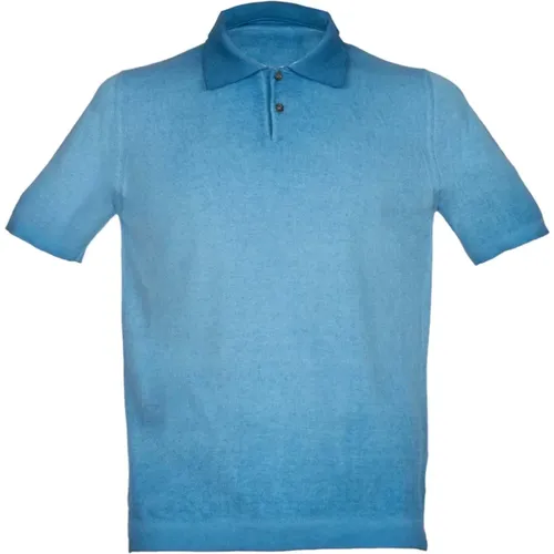 Turquoise Polo Shirt with Reverse Cold , male, Sizes: XL, M, L, 2XL, 3XL - Alpha Studio - Modalova