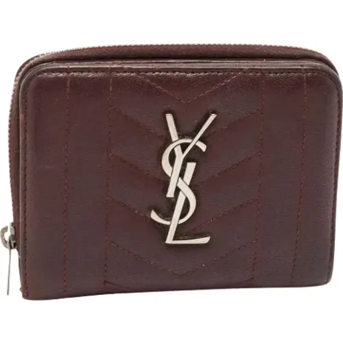 Pre-owned Leather wallets , female, Sizes: ONE SIZE - Yves Saint Laurent Vintage - Modalova