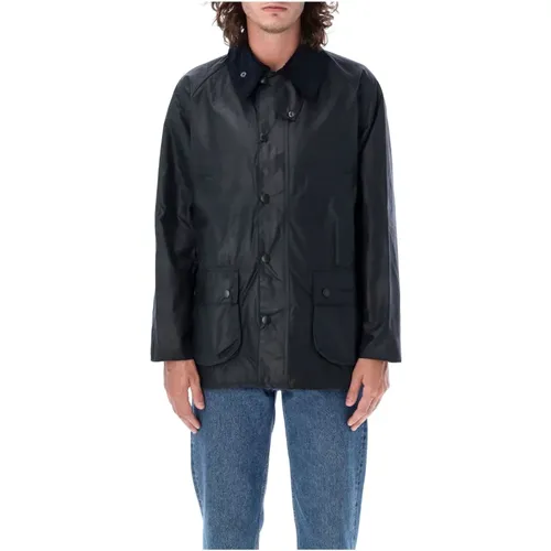Navy Bedale Wax Jacket Outerwear , male, Sizes: L, XL - Barbour - Modalova