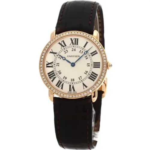 Pre-owned Leather watches , male, Sizes: ONE SIZE - Cartier Vintage - Modalova