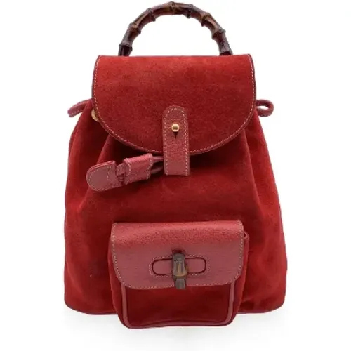 Pre-owned Suede backpacks , female, Sizes: ONE SIZE - Gucci Vintage - Modalova