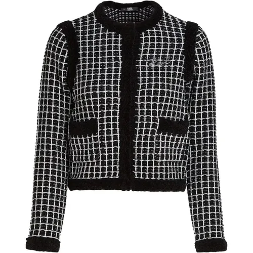 Classic Knit Cardigan Sweater , female, Sizes: XL, L - Karl Lagerfeld - Modalova