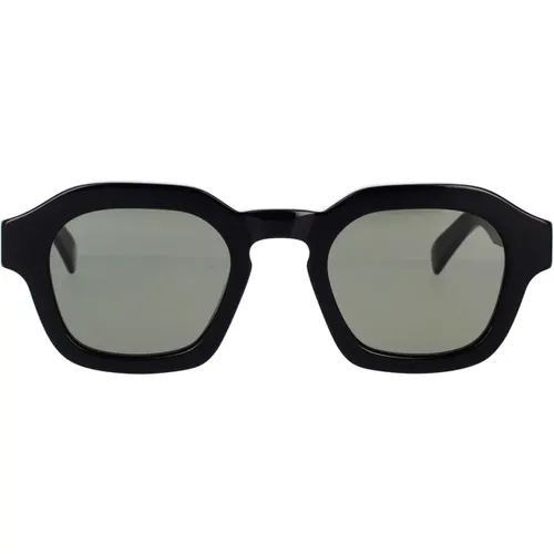 Moderne Sechseckige Sonnenbrille in Schwarz , unisex, Größe: 53 MM - Retrosuperfuture - Modalova