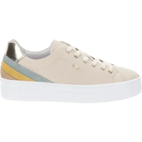 Leder Damen Sneakers Stilvoller Komfort , Damen, Größe: 37 EU - Nerogiardini - Modalova