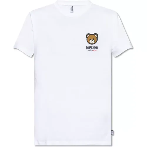 T-Shirt mit Logo , Herren, Größe: M - Moschino - Modalova