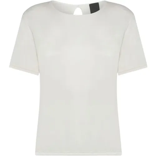 Cupro Crew Neck T-Shirt Trendy Style - RRD - Modalova