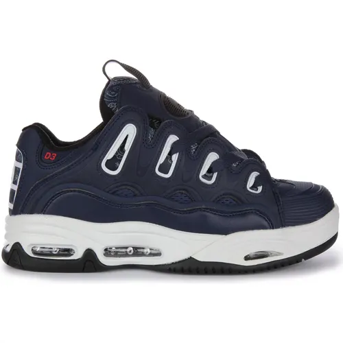 D3 2001 Navy Red Skate Shoes , male, Sizes: 10 UK - Osiris - Modalova