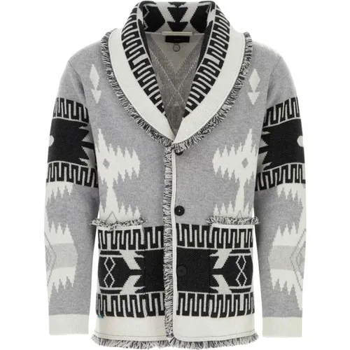 Embroidered cashmere Icon cardigan , male, Sizes: XS - Alanui - Modalova