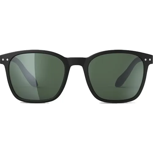 Green Polarized Square Sunglasses with Mirror Lenses , male, Sizes: 49 MM - Izipizi - Modalova