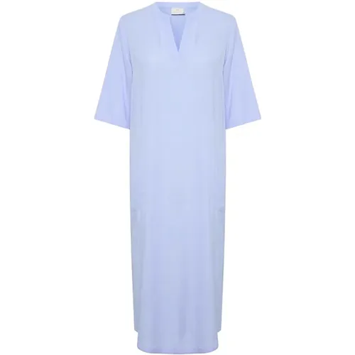 Kaftan Kleid Windsurfer V-Ausschnitt Ärmel , Damen, Größe: L - Kaffe - Modalova