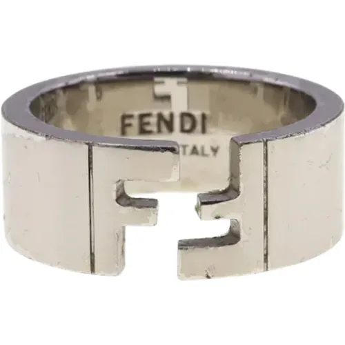 Pre-owned Metal rings , male, Sizes: ONE SIZE - Fendi Vintage - Modalova