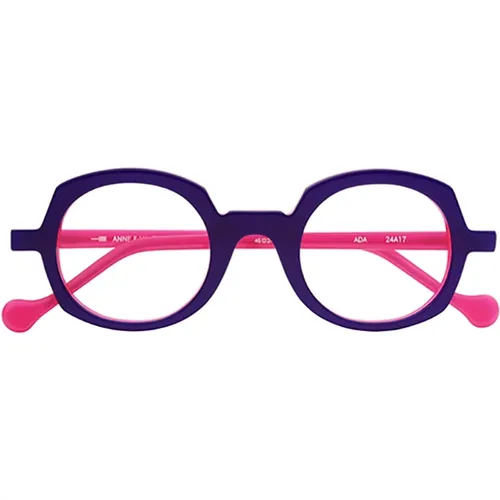 Pink & Optical Frames for Women , female, Sizes: 45 MM - Anne & Valentin - Modalova