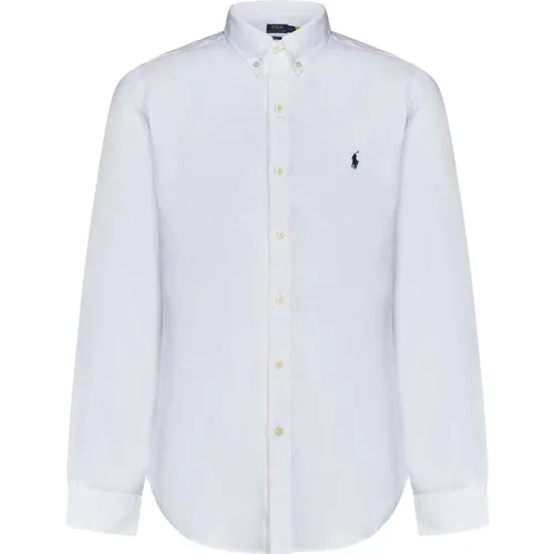 Weiße Leinen Slim-Fit Hemd , Herren, Größe: 2XL - Ralph Lauren - Modalova