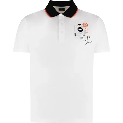 Polo-Shirt aus Baumwolle mit kontrastierendem Kragen , Herren, Größe: M - PAUL & SHARK - Modalova