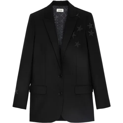 Star Perm Blazer , female, Sizes: L, M - Zadig & Voltaire - Modalova