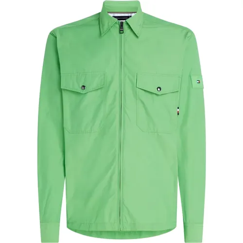 Paper Touch Overshirt , Herren, Größe: L - Tommy Hilfiger - Modalova