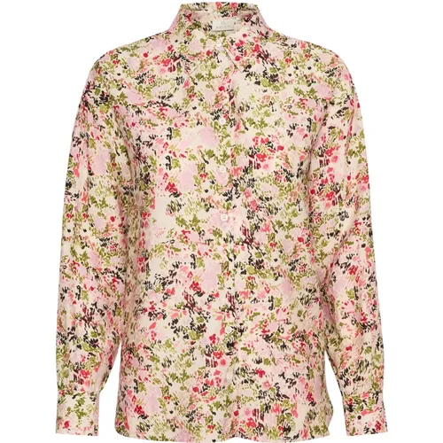 Feminine Floral Shirt Top , female, Sizes: 2XL, XL, L, M - Kaffe - Modalova