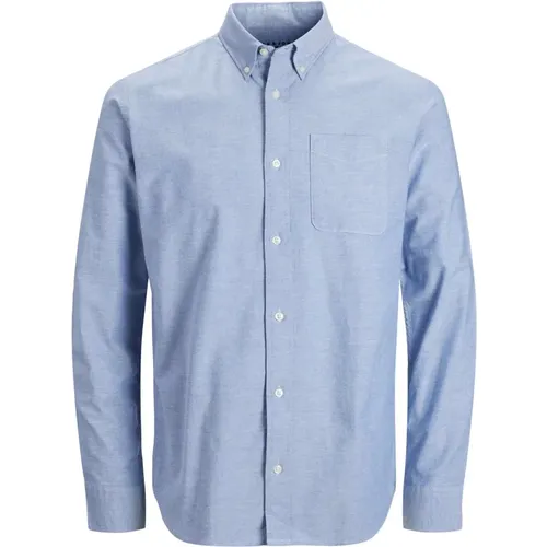 Slimfit Oxford Hemd mit Button-Down-Kragen , Herren, Größe: M - jack & jones - Modalova