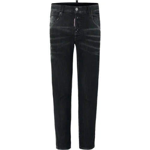 Schwarze Gewaschene Denim Jeans , Herren, Größe: M - Dsquared2 - Modalova
