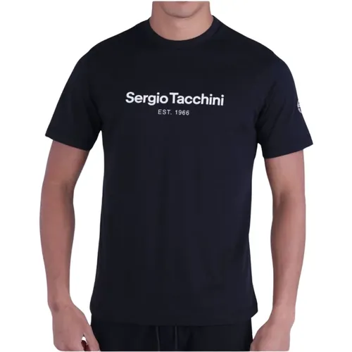 Schwarzes Baumwoll-Goblin-T-Shirt - Sergio Tacchini - Modalova