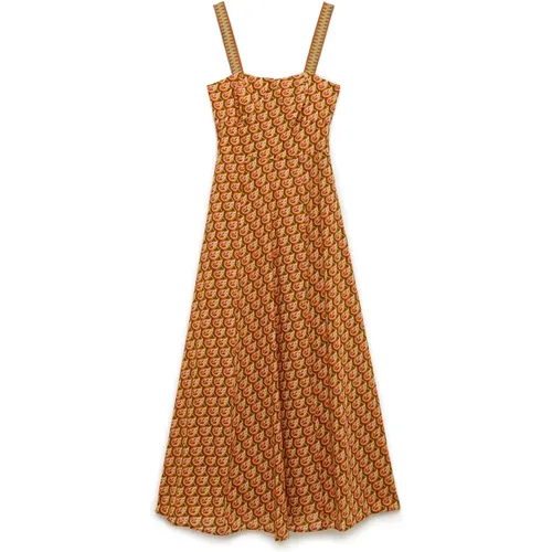 Flared Skirt Muslin Dress , Damen, Größe: S - Maliparmi - Modalova