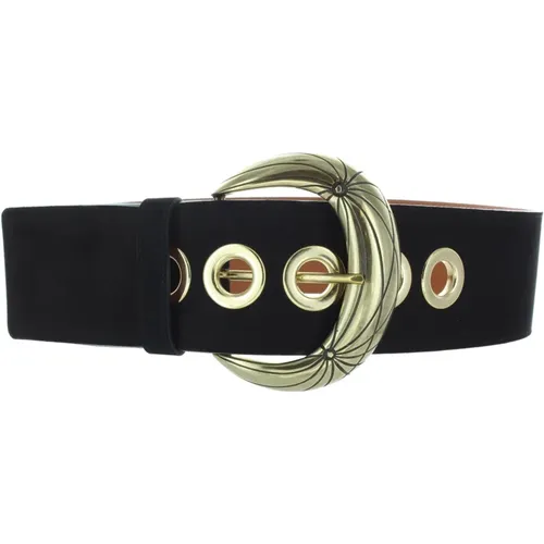 Suede Calfskin Corset 6cm Wide Belt , female, Sizes: 75 CM, 80 CM, 85 CM - maison boinet - Modalova