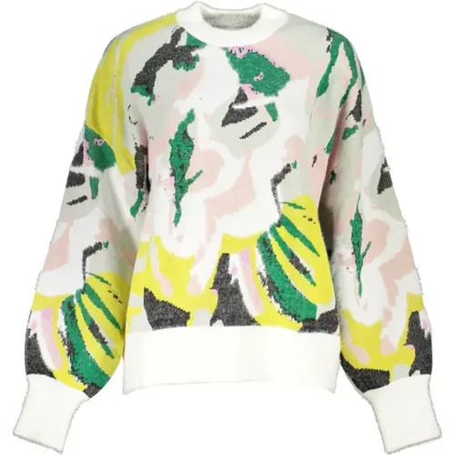 Elegant High Neck Contrast Sweater , female, Sizes: M, L - Desigual - Modalova